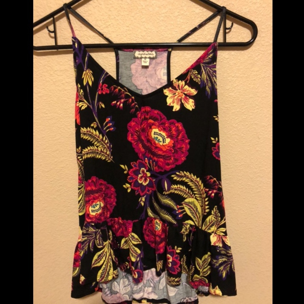 Black Floral Summer Top